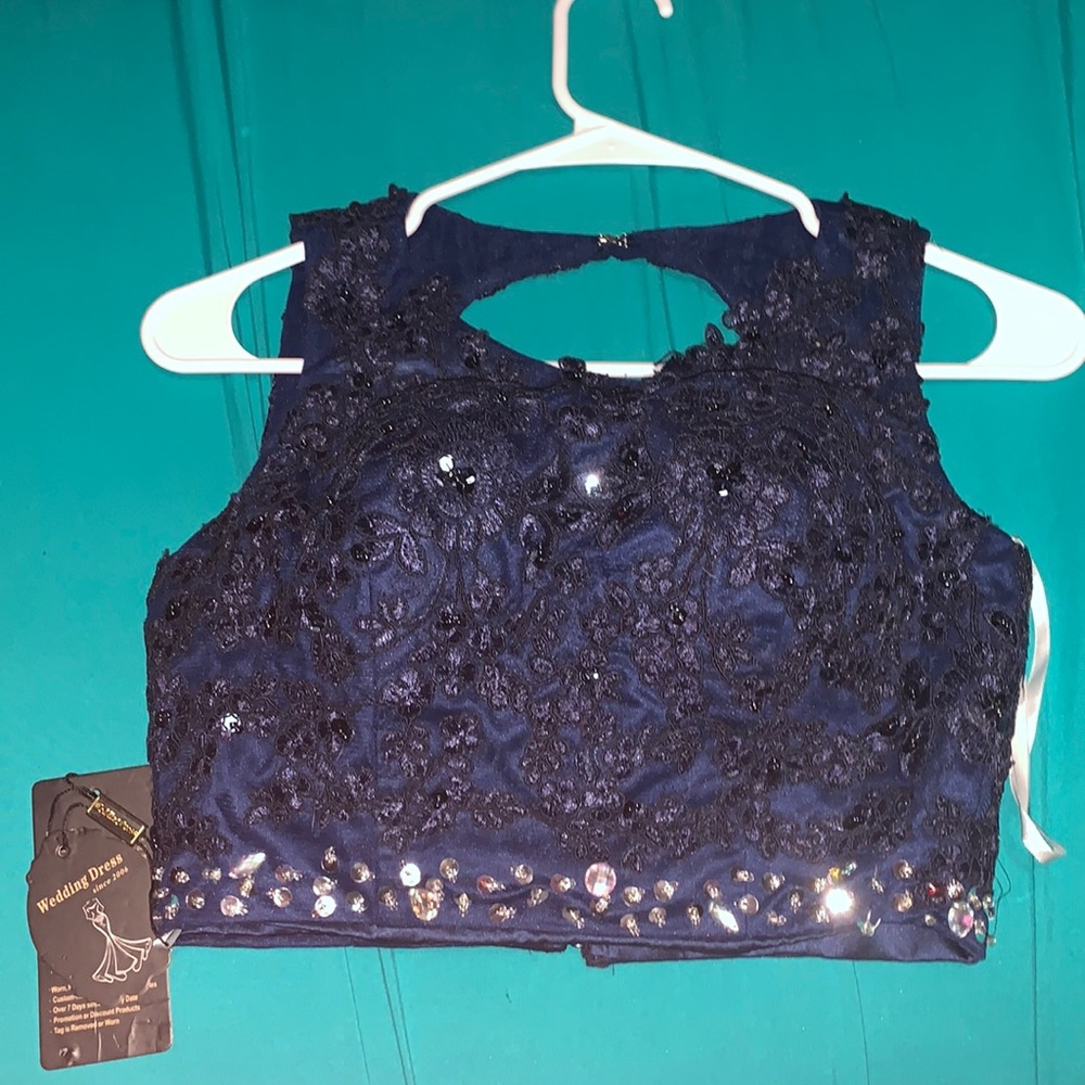 Wedding Dress top navy blue